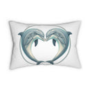 Dolphin Heart Lumbar Pillow