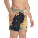 Men's Sunset Swim Trunks — Sunset Print Swimwear