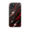 Phone Case — Red Lightning Bolt Storm Flexi Case
