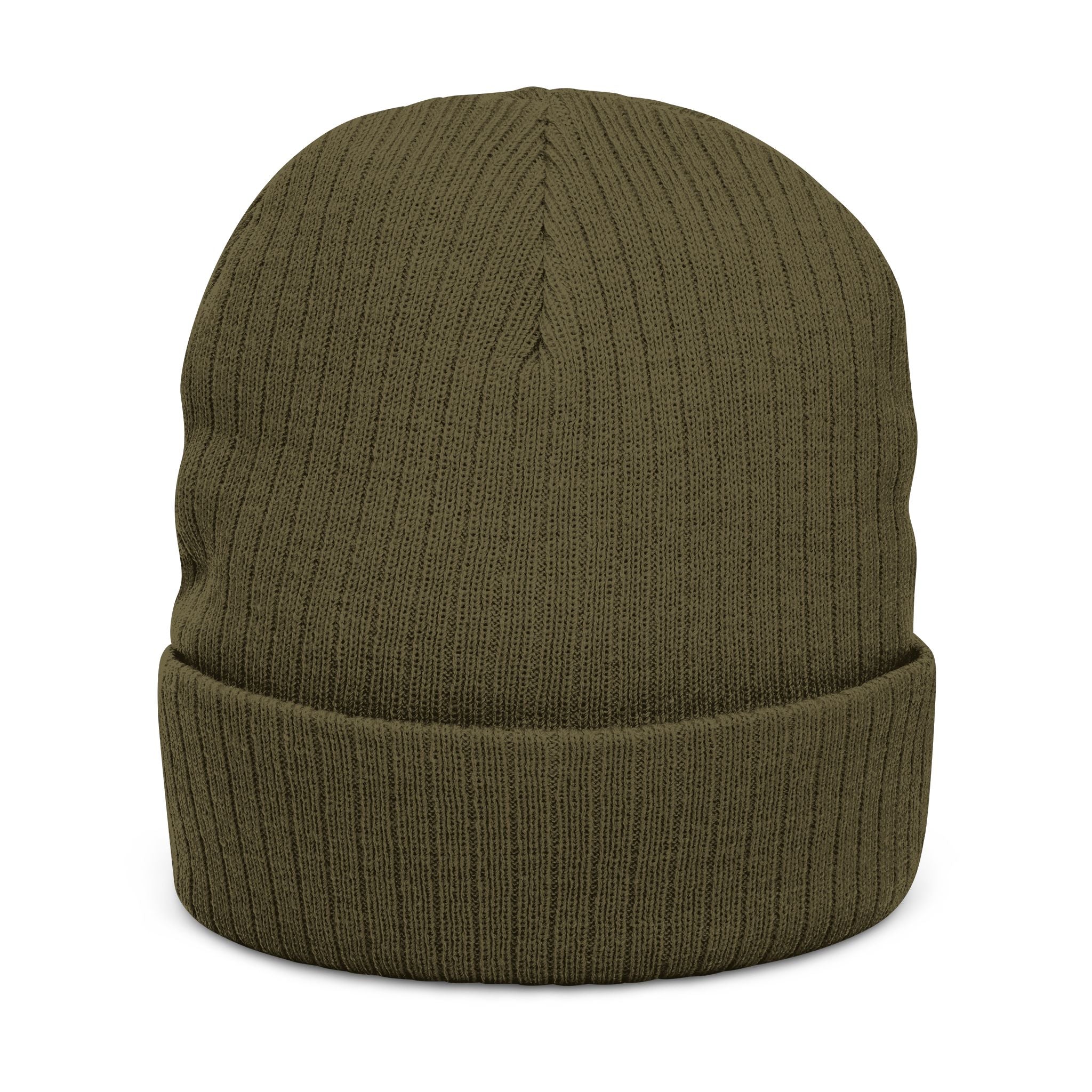 Embroidered Ribbed Beanie with 'Locked In' Logo – Warm Winter Knit Cap