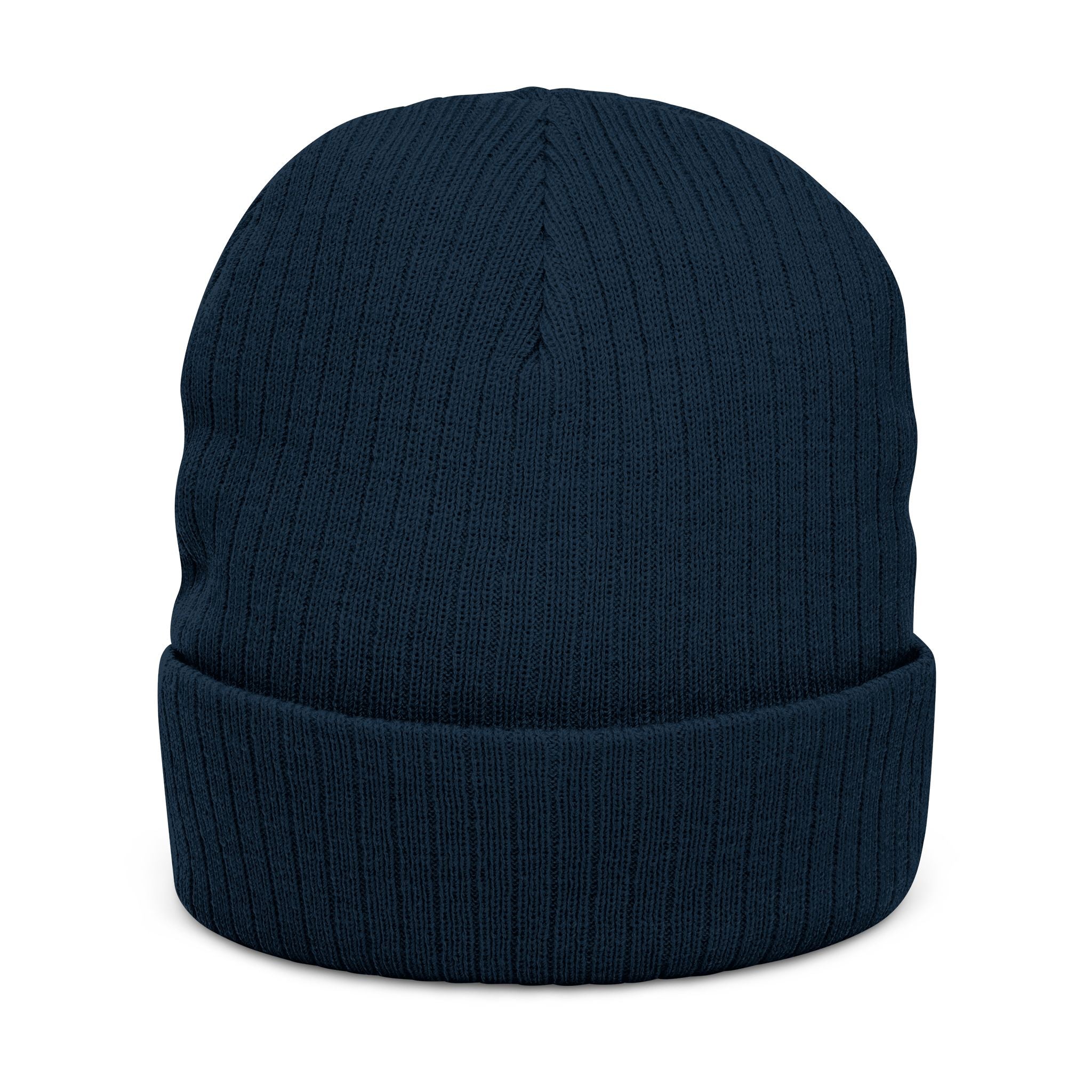 Embroidered Ribbed Beanie with 'Locked In' Logo – Warm Winter Knit Cap