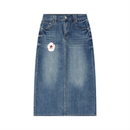 Women’s Vintage Wash Denim Skirt