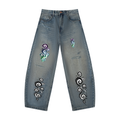 Men's Distressed Barrel Leg Jeans